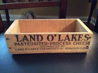Vintage Land O Lakes Wooden Cheese Box Minneapolis Minnesota