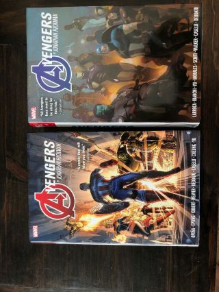 Avengers By Jonathan Hickman Omnibus Vol 1 & 2 Oop - Rare - Signed