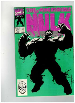 Incredible Hulk Vol 1 377 1st Printing  / 1991 Marvel Comics