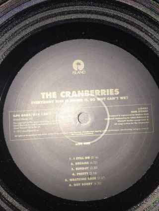 THE CRANBERRIES Everybody Else Is Doing It So Why Can ' t We ? LP 1993 UK PRESSING 4