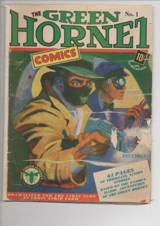 The Green Hornet 1 Comic Book From 1940/pre - Wwii/50 Off Guide
