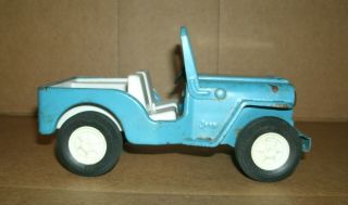 1/21 Scale Willy ' s Jeep CJ - 3B Pressed Steel Tonka Truck - Vintage 1960 ' s Toy 30 3