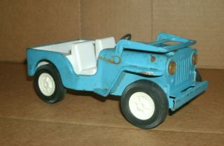 1/21 Scale Willy ' s Jeep CJ - 3B Pressed Steel Tonka Truck - Vintage 1960 ' s Toy 30 4