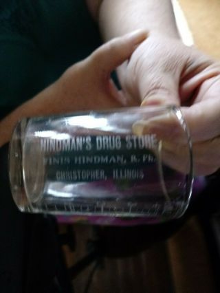 Dose Cup From Hindmans Drug Store Christopher Illinois