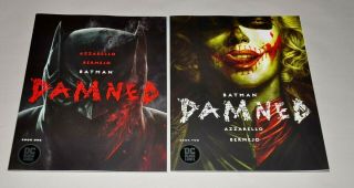 Batman Damned 1 2 Black Label 1st Print Uncensored Nm