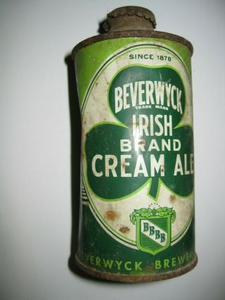 Beverwyck Irish Cream Ale Since •1878• Cone Top Beer Can Albany York Ny