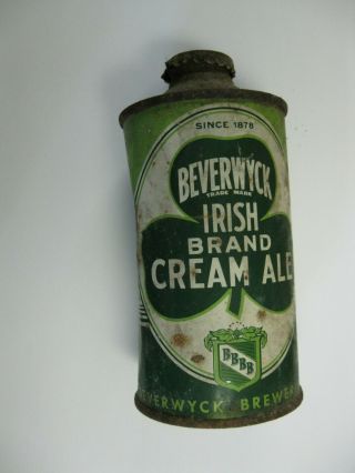 BEVERWYCK IRISH CREAM ALE Since •1878• CONE TOP BEER CAN ALBANY YORK NY 2