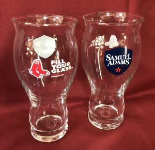 Samuel Sam Adams Boston Red Sox Nation Perfect Pint Glasses - Set Of 2