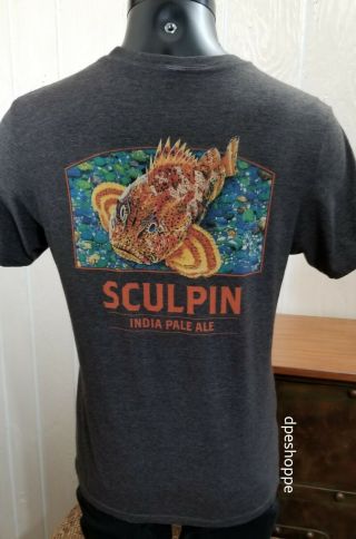 Ballast Point Brewing Sculpin India Pale Ale T - Shirt Short Sleeve Gray Heather M