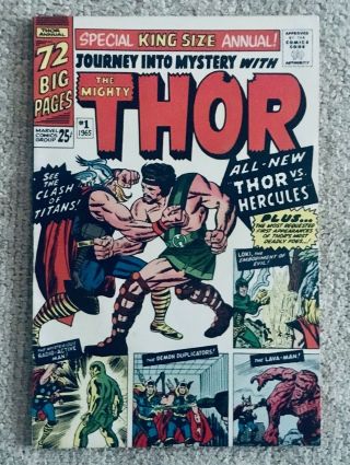 Journey Into Mystery Annual 1,  1965,  Thor Vs Hercules (1st App),  Vf,  8.  0 - 8.  5