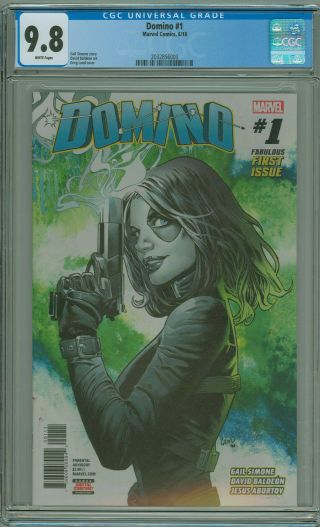 Domino 1 Cgc 9.  8 Greg Land Cover Marvel 2018 Combine Available