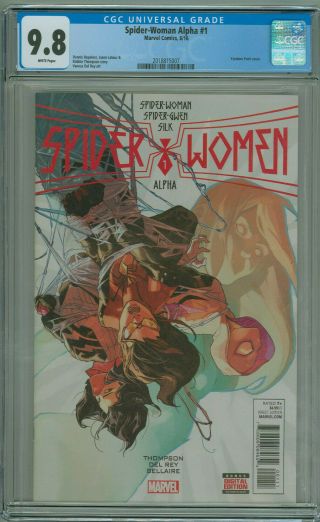 Spider - Woman Alpha 1 Cgc 9.  8 Marvel Comics 2016 Combined Available