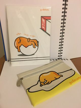 Gudetama School Set Book And Bag Hard To Find Sanrio Hello Kitty Note Book