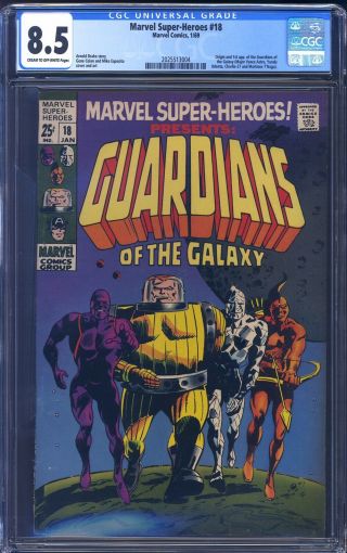 Marvel - Heroes 18 Cgc 8.  5 - 1st App Of Guardians Of The Galaxy Worldwide S