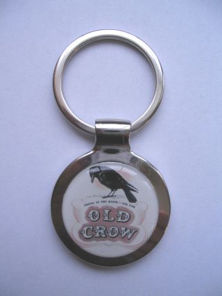 Old Crow Key Chain,  Old Crow Whiskey Logo Keychain,  Old Crow Souvenir Key Chain