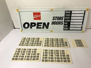 Vintage Coca - Cola Open/closed Sign Enjoy Coke Ridan Display 18x6.  5,  Numbers