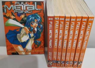 Manga Full Metal Panic Complete Set 1 - 9 English Graphic Novels Books Oop Rare