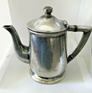 Antique Historic Texas State Hotel Houston Reed & Barton Silver Soldered Teapot