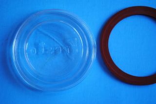 Vintage ONE (1) PRESTO GLASS TOP INSERT LID,  SEAL & BAND For Mason Canning Jar 4