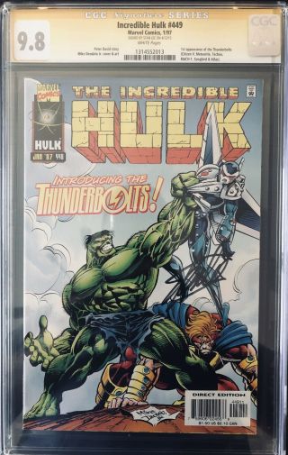 Incredible Hulk 449 Cgc 9.  8 Ss Stan Lee 1st Thunderbolts