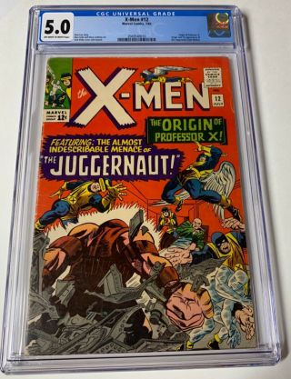 X - Men 12 Cgc 5.  0 Ow/w Pages 1st Juggernaut Marvel Silver Age
