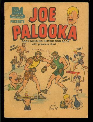 Joe Palooka Body Building Instruction Book Nn Giveaway Comic 1958 Vg
