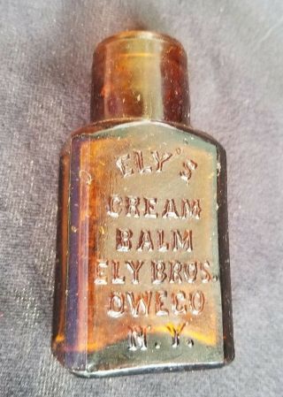 Old Brown Medicine Bottle Ely 