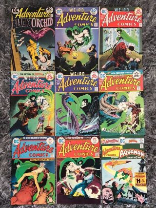 Weird Adventure Comics 430,  433,  434,  435,  436,  437,  438,  439 & 442 Aquaman Vg 1970 