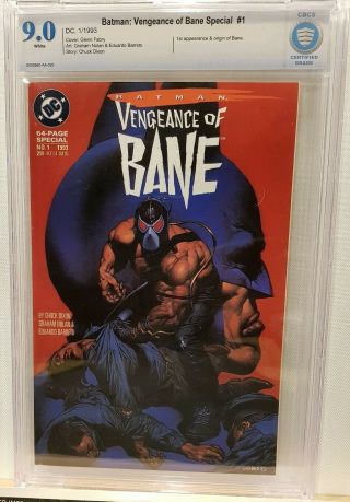Batman Vengeance Of Bane 1 1st Appearance Of Bane Graded 9.  0 White Pages