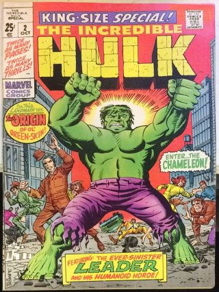 Marvel Comics Incredible Hulk Annual 2 (1969) King Size Special