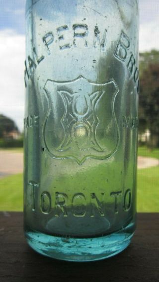 Nr - Halpern Bros / Trade Mark / H In Shield / Toronto (ont),  Bimal Pint Soda