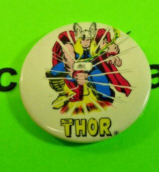 Vintage 1975 Mighty Thor Marvel Comics Pinback Button Best Seal Corp N.  Y.