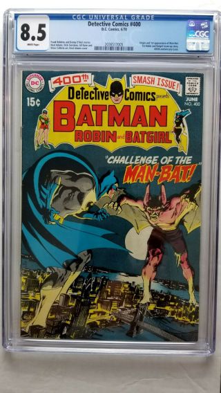Detective Comics 400 Cgc 8.  5 Vf,  White Origin 1st Appearance Man - Bat