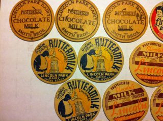 Vintage EXTREMLY RARE milk bottle caps/pogs 1950 - 1962 lincoln park dairy 2