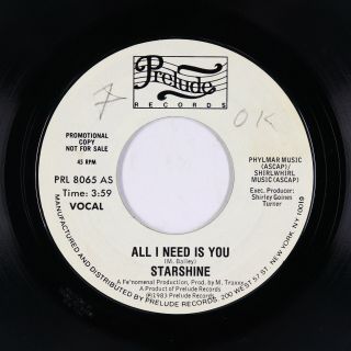 Modern Soul Boogie 45 - Starshine - All I Need Is You - Prelude - Mp3 - Promo