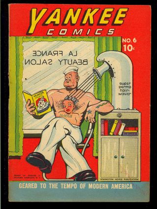 Yankee Comics 6 Golden Age Wwii War Chesler Digest Comic 1943 Vg - Fn