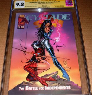 Cyblade/shi 1 Special Edition Cgc Ss 9.  8 Signed Silvestri Tucci 1st Witchblade