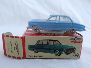Vtg Anguplas 56 Ford Falcon In Light Blue With Box -