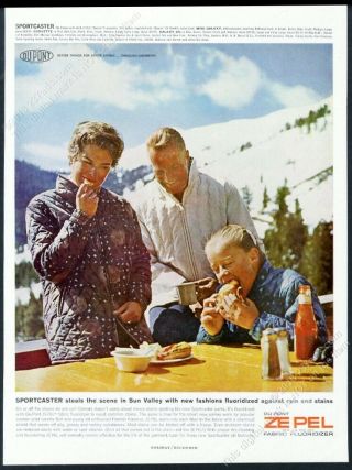 1963 Sun Valley Ski Area Leif Odmark Photo Zepel Sportscaster Parka Print Ad