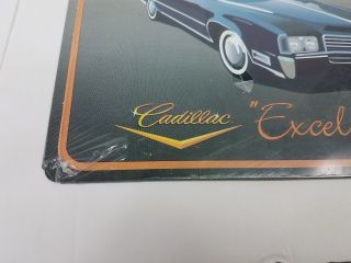 Cadillac Excellence Through the Years Tin Sign - - Predrilled holes 4