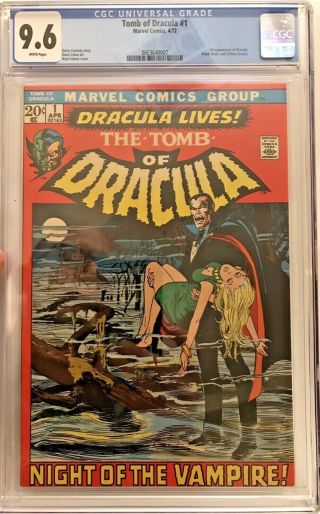 Tomb Of Dracula (1st Series) 1 1972 Cgc 9.  6 0003640007 Case