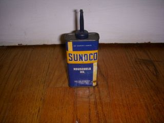 Vintage Sunoco Household Oil Can Oiler Gas & Oil Advertising