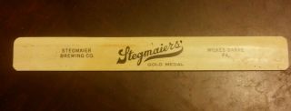 Stegmaier Brewing Gold Medal Beer Foam Scraper Frother Wilkes Barre Pa - Cool -