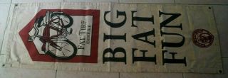 Fat Tire Amber Ale 57 " X 20 " Canvas Banner From The Belgium Brewing Co.  - 0422