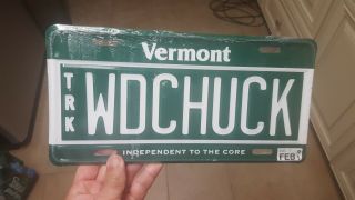 1) Woodchuck Hard Cider Rare Tin Metal License Plate Sign Man Cave Beer,  Vermont