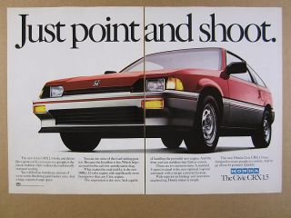 1984 Honda Civic Crx 1.  5 Color Photo Vintage Print Ad
