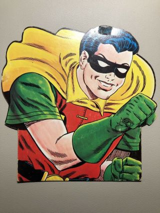 Vintage 1960 ' s Batman & Robin 45 RPM Record Sleeve DC Comics 2