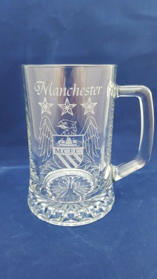 Beer Glass Tankard Manchester City 500ml