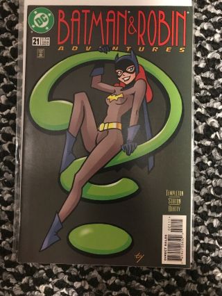 Batman And Robin Adventures 21 Dc 1997 Batgirl Pinup Cover Batman & Robin