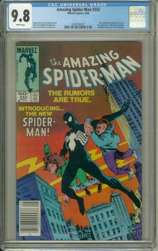 Spider - Man 252 (newsstand Edition) Cgc Graded 9.  8 White Pages